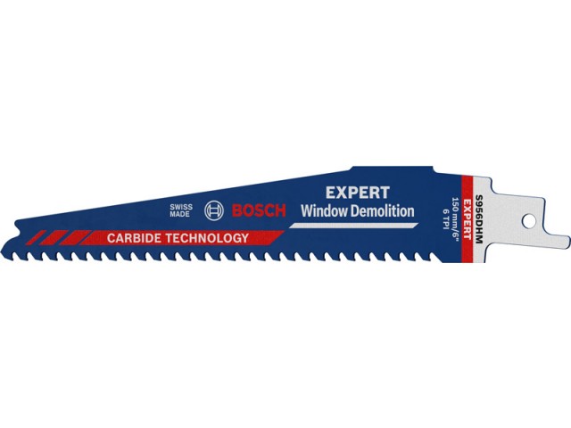 List Bosch za sabljasto žago EXPERT ‘Window Demolition’ S 956 DHM, Pakiranje: 10kos, 150mm, 6TPI, za Aluminij, Les, 2608900386